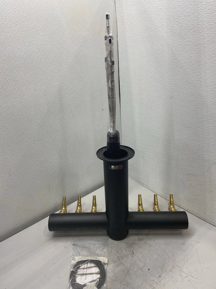 Micro Matic Metropolis “T” Tower 6 Faucet Powder Coat Matte Black METRO-T-6MBKR