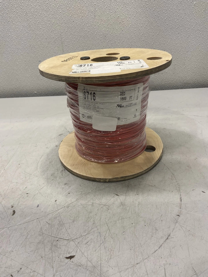 Alphawire Communication Wire 18AWG 4-Wire 1000' Red 6716