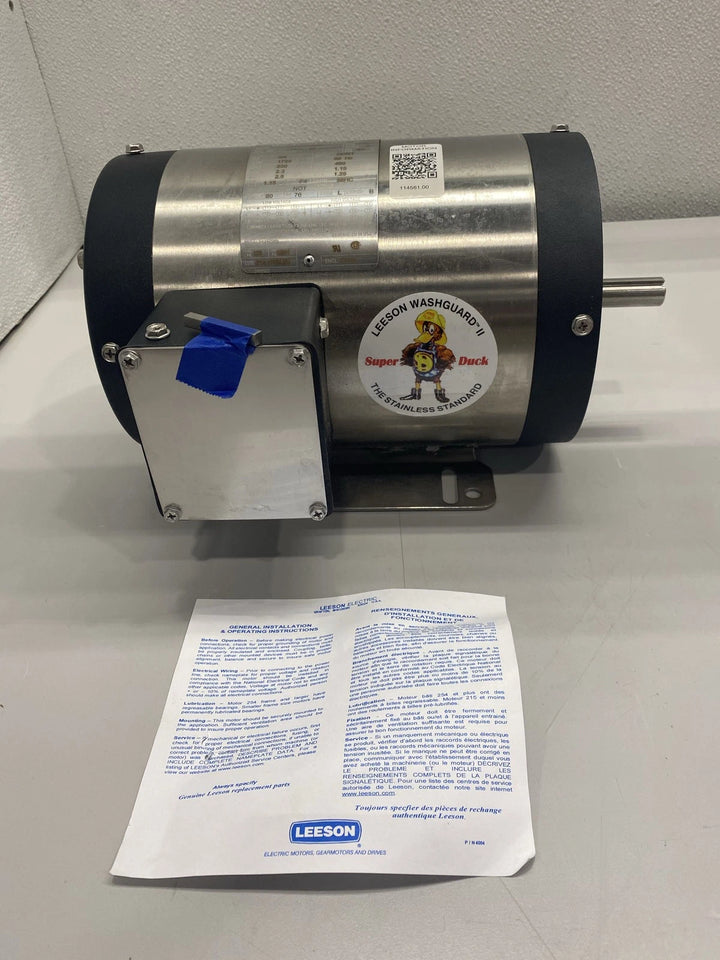 Leeson 3/4HP 1725RPM 56HC TENV 3PH Stainles Washdown Motor 114561.00