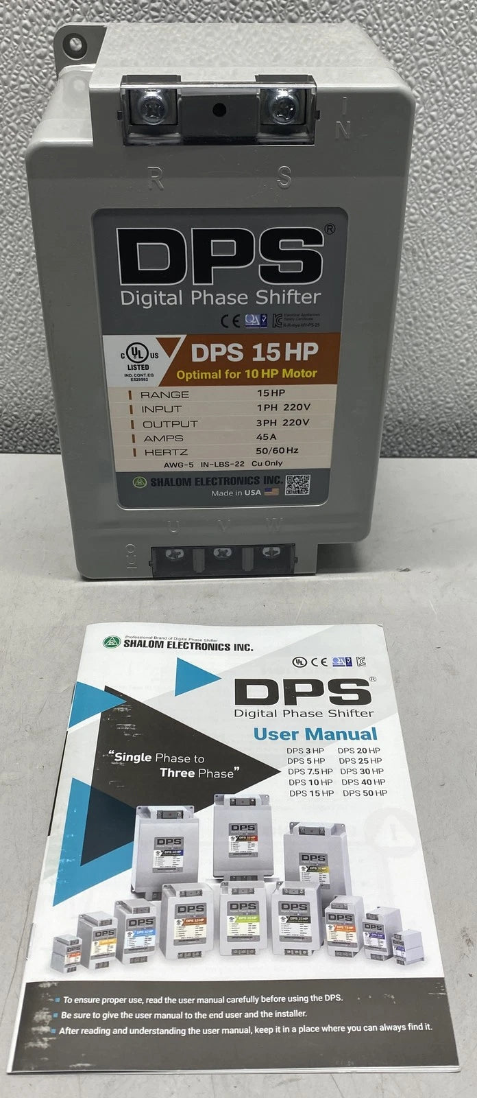 DPS Single to 3 Phase Converter 15HP MY-PS-15