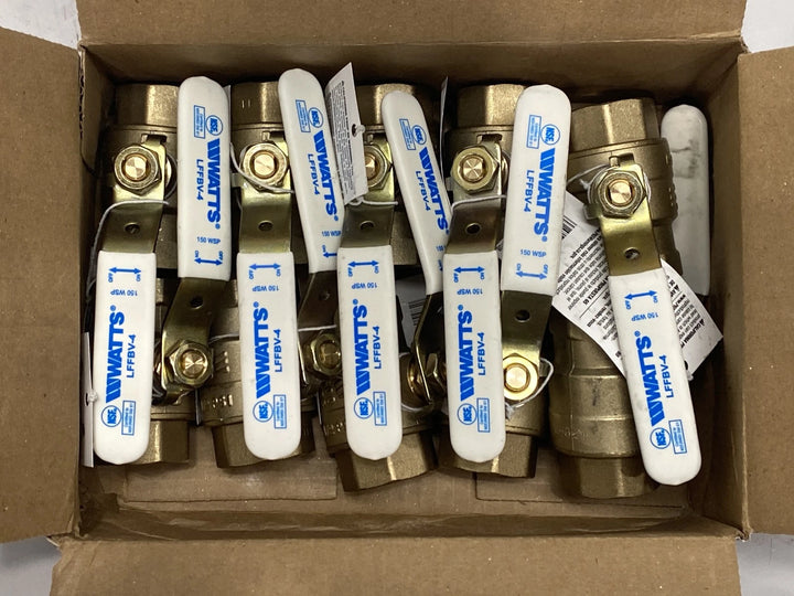 Watts 0555122 1in Lead Free Full Port Brass Ball Valve LFFBV-4 - 10 Pack