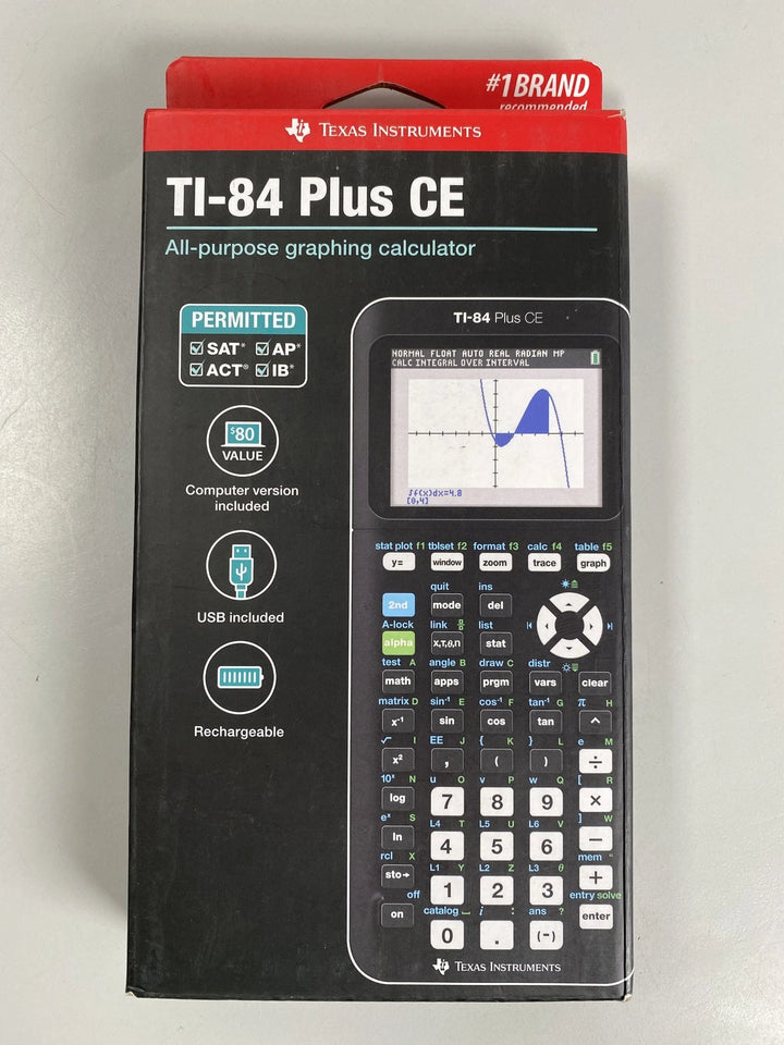 Texas Instruments TI-84 Plus CE Graphing Calculator - Black (SAT & ACT Approved)