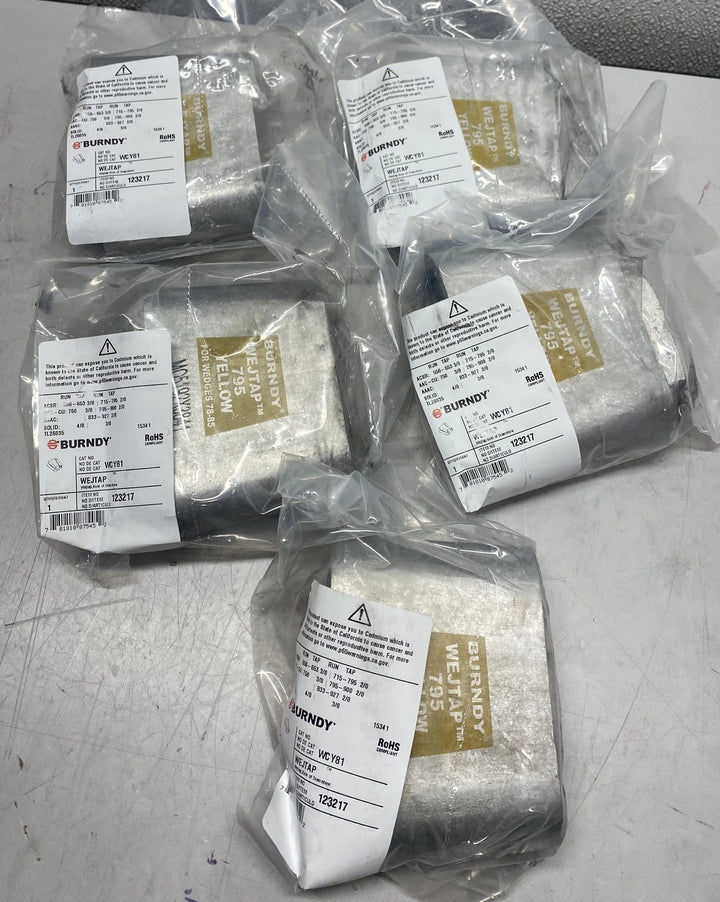Burndy WCY81 WEJTAP For Grounding 795-1/0 WEJ-TAP (LOT OF 5)