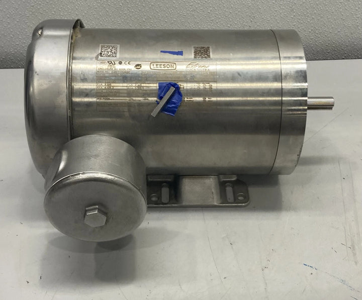 Leeson 119529.00 2 HP Washdown Motor 3PH, Stainless Steel, 56C TEFC, 230/460V