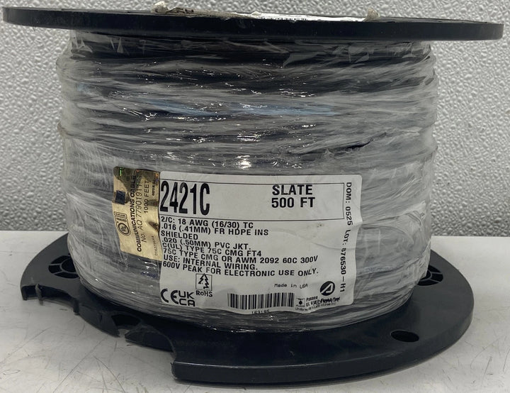 ALPHA WIRE COMMUNICATION CABLE 2421C-SLATE-500