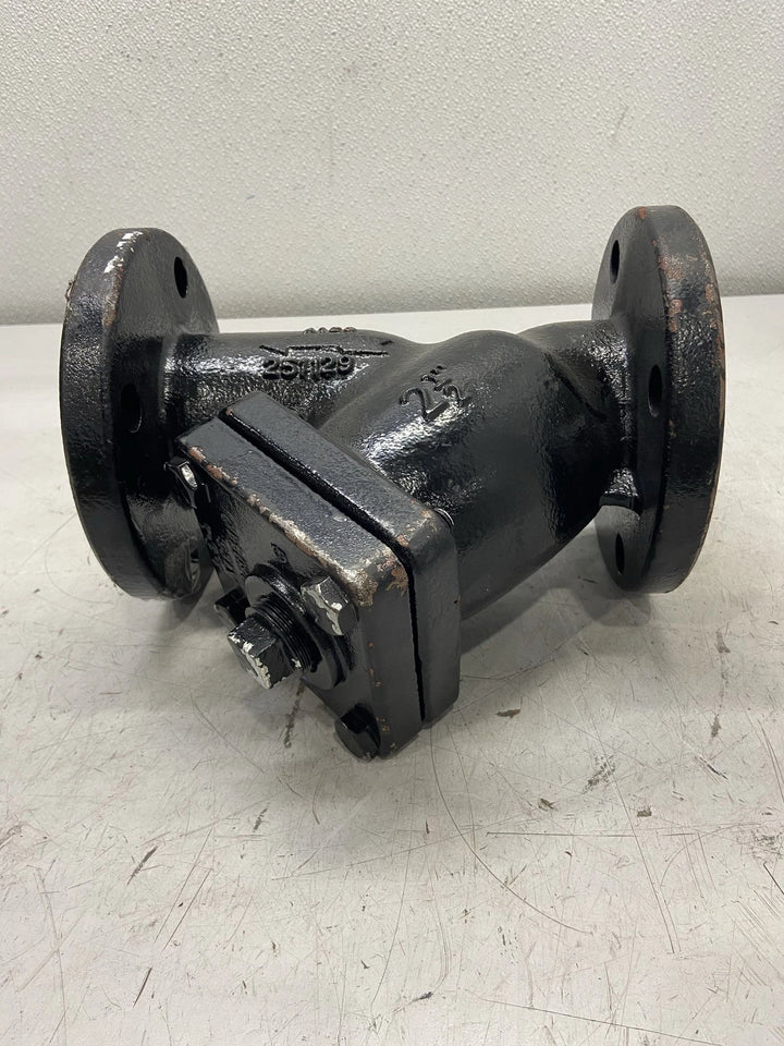 Watts 2 1/2" Cast Iron Wye Pattern Strainer Flange Black 0825201
