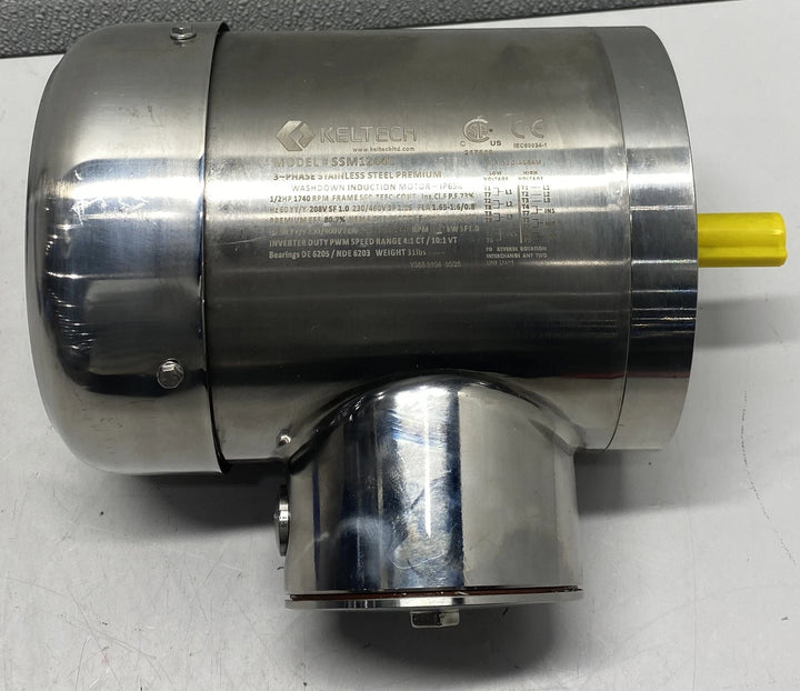 Keltech Washdown Duty Electric Motor SSM1244 1/2Hp 230/460V