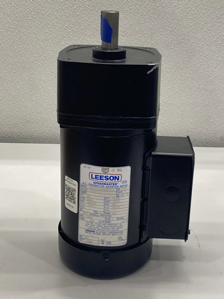 Leeson AC Gearmotor | 58 RPM | 244 in-lb Torque | High Output