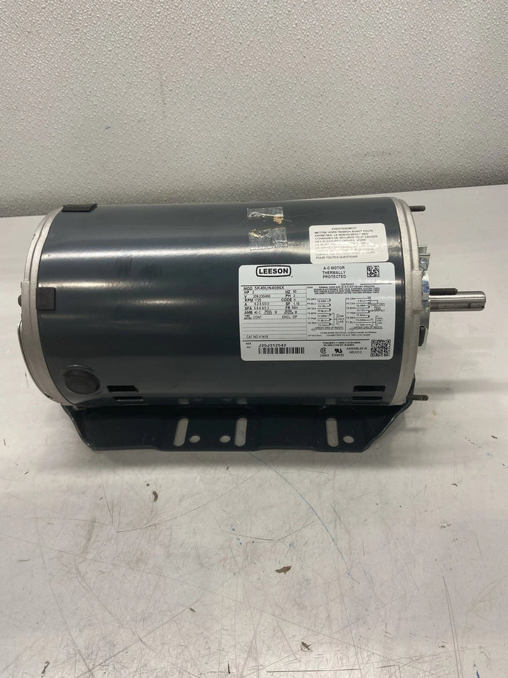 Leeson 2HP 1725RPM 56H 208-230/460V DP 3PH Motor K1418 (No Key)