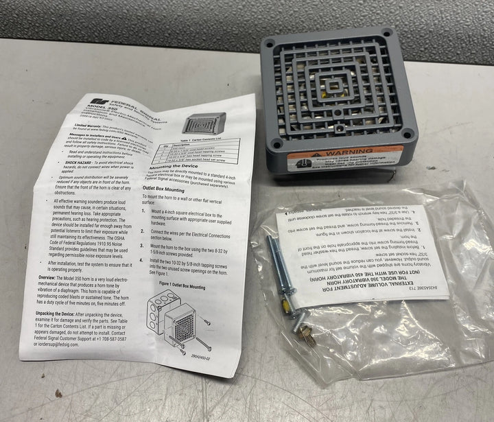 Federal Signal Corporation Vibratone Horn Mechanism 350-120-30
