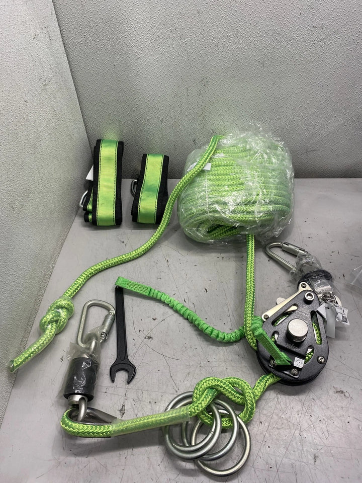 Frontline 4 Person 100' Horizontal Lifeline System with 6' Anchor Straps HLK1004
