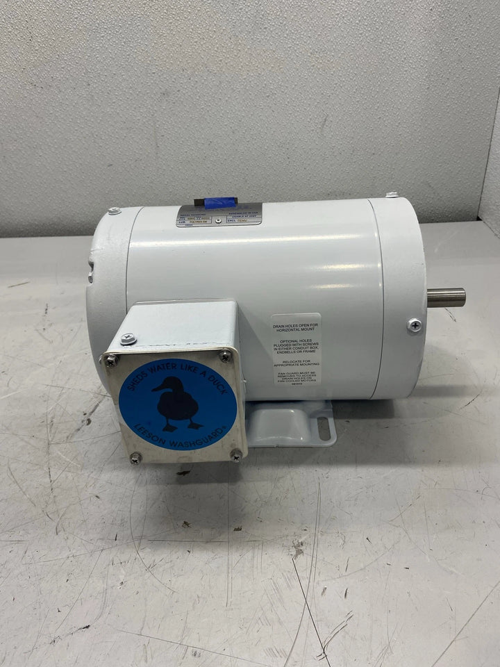 Leeson 1 HP 3450 RPM 230/460V 60Hz 3 Phase Washdown Motor 113590.00