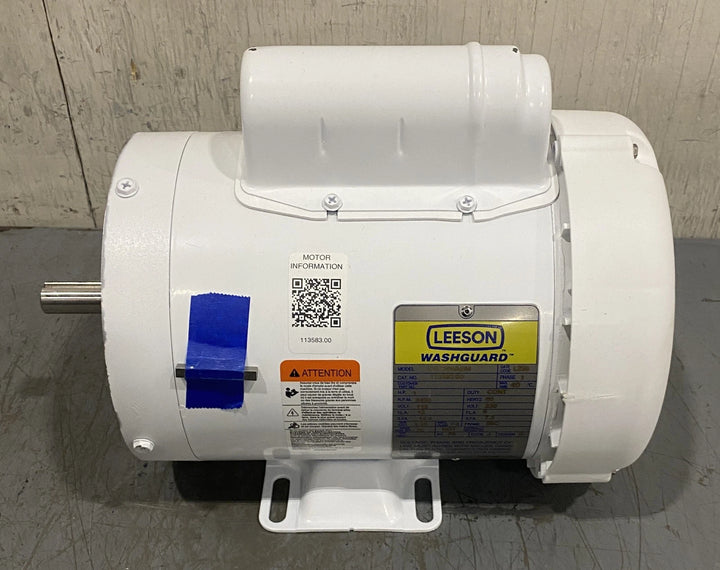 Leeson 1HP Single Phase 3600RPM 56C TEFC General Purpose Motor 113583.00