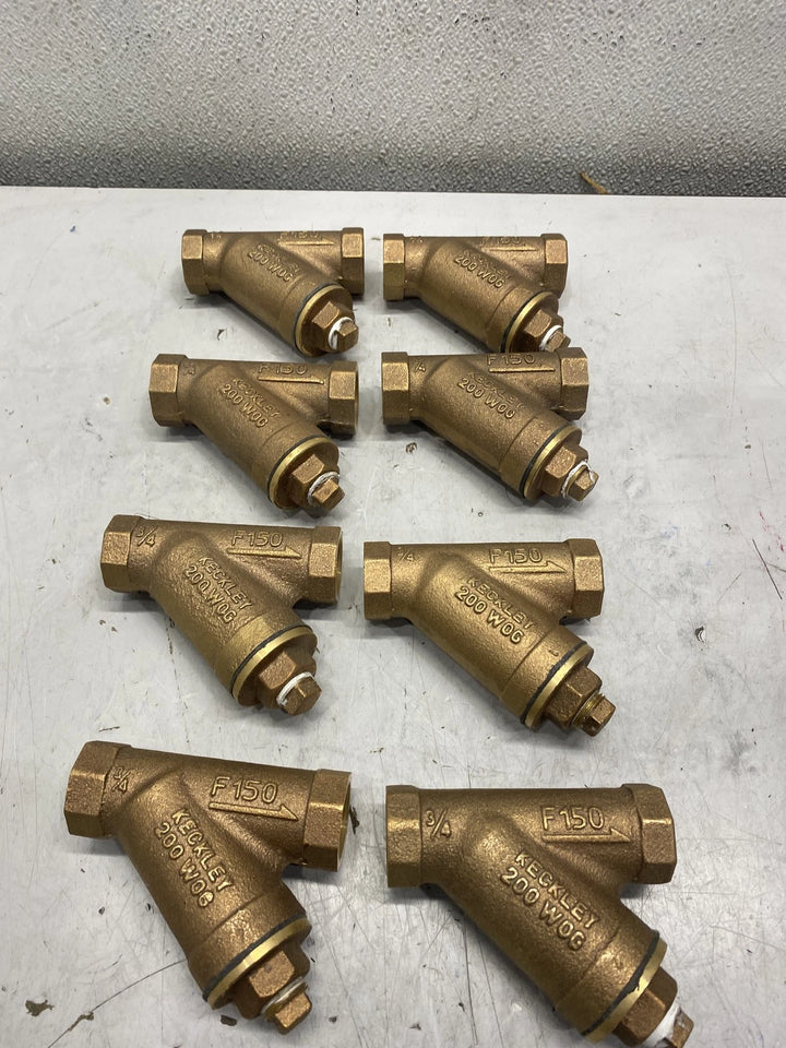 Keckley Style F-150 Y Strainer Lot of 8 3/4"