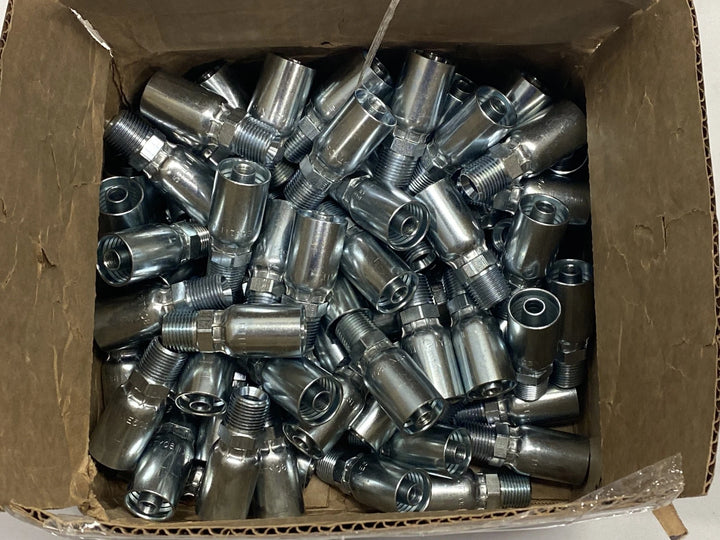 Parker 7661-08MP08TY 1/2" NPTF Rigid Male Crimp Hose Fitting (Box of 100)
