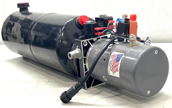 Double-Acting Hydraulic Power Unit 1.3 GPM 12VDC 8 Qt Steel Tank, 2500 PSI