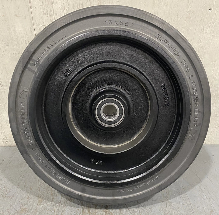 Tennant 1076240 16x3.5 Solid Scrubber Tire Assembly Idler Non-Skid
