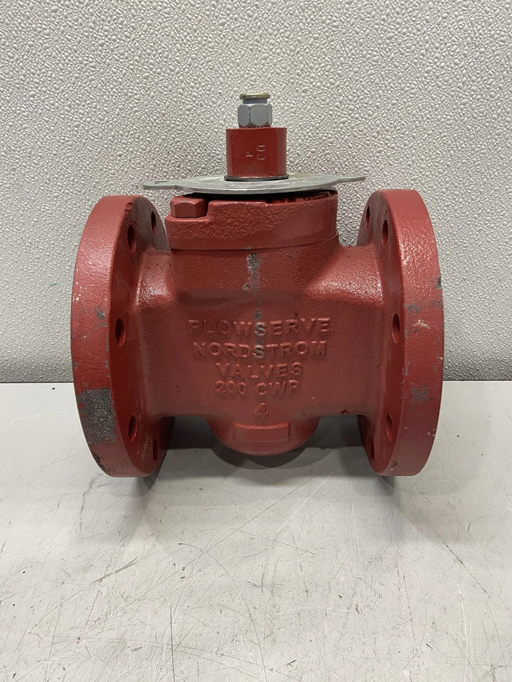 Flowserve Nordtrom Fig 143 4" Cast Iron 200 CWP Flange Wrench Plug Valve 143TP 4