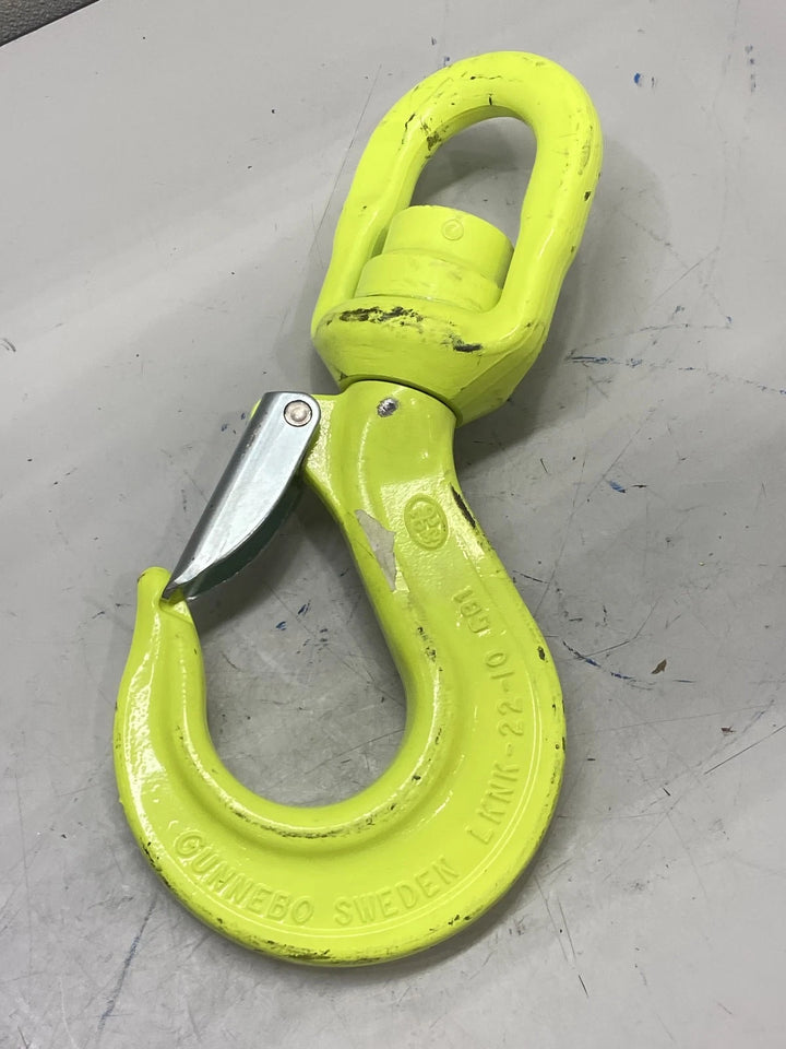 Gunnebo GrabiQ 7/8" LKNK-22-10 Grade 100 Swivel Hoist Hook 44,080 lb WLL