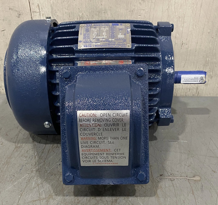Teco Westinghouse XP1/54 1.5 HP Electric Motor 230/460V 3PH 1800 RPM 145T