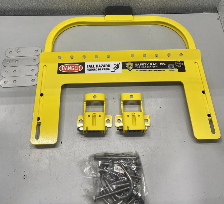 Safety Rail Company Adjustable Self-Closing Gate 19-25in, Yellow,401655