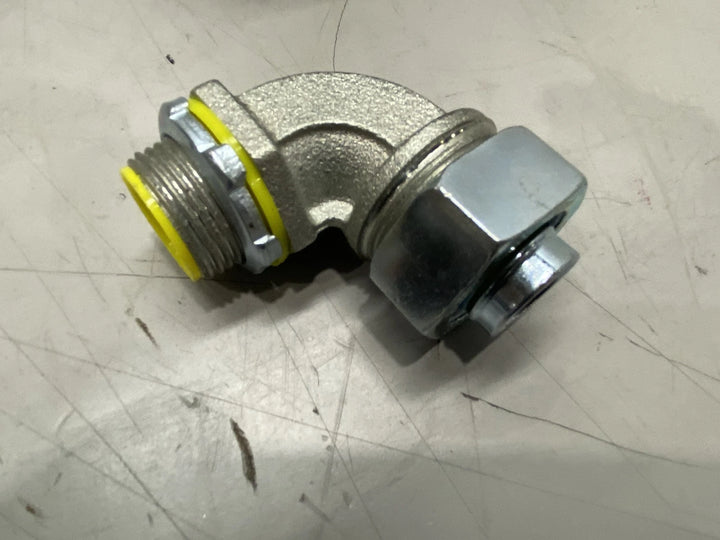 Hubbell H07591 Insulated Male Liquidtight Connectors 3/4" 90 deg Iron/Steel Zinc