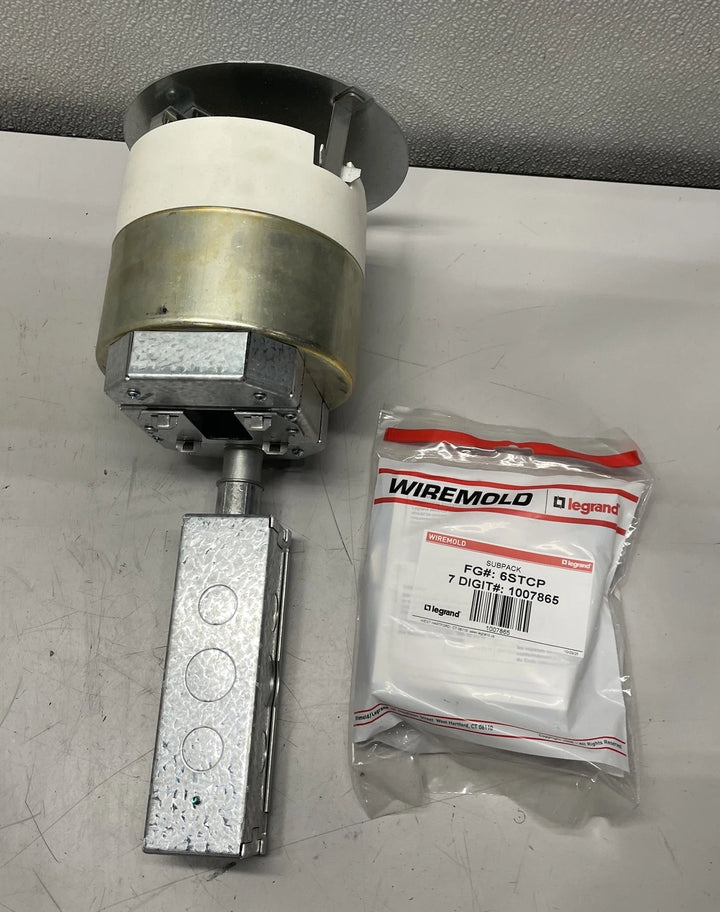 WireMold 6STCP 6AT MultiService Pre-Wired Recessed Poke Through Assembled Device
