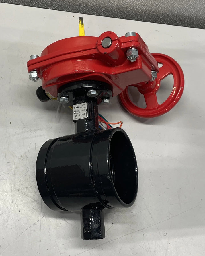 FNW Figure 791 4" Ductile Iron Grooved Gear Operator Butterfly Valve FNW791P
