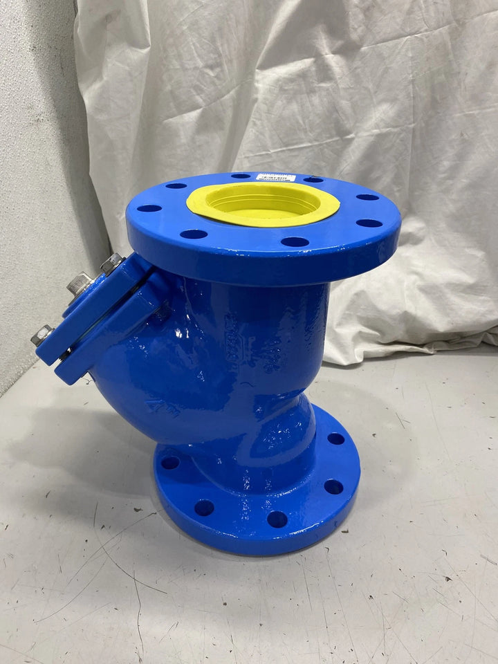 Watts Iron Body Flanged End/ Wye Strainer Blue 4" 77F-DI-FDA-125