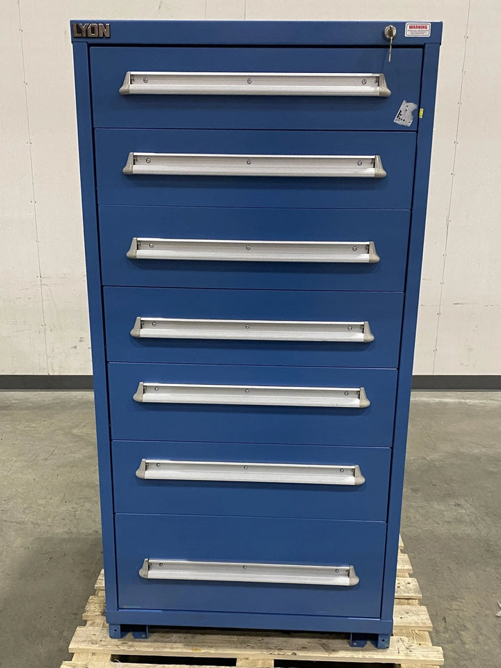 Lyon 7 Drawer Parts Modular Cabinet Blue 30x28x59