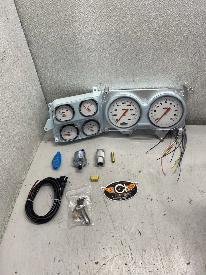 Classic Instruments Velocity White Package CT73VSW for Chevy Truck 73-97