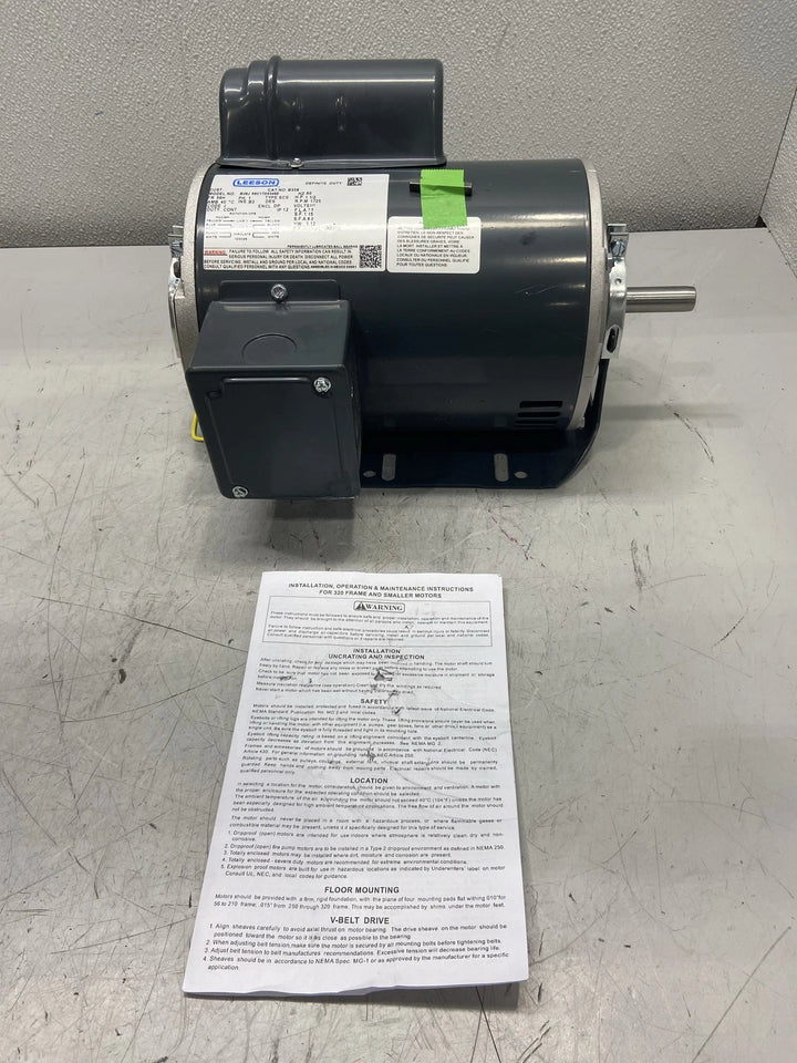 Leeson 1.5HP 1725RPM 56h 277V DP 1PH Motor B338