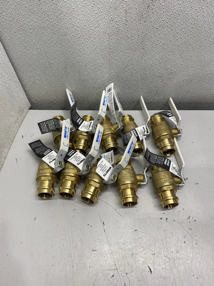 Watts LFFBV- 3 PressM2 1" Brass Ball Valve/Integral Press End Connect, Lot of 10