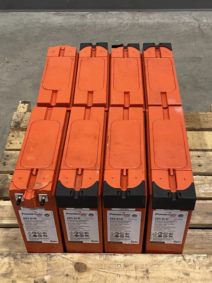 Lot of 8 EnerSys Powersafe SBS-B14 12V 62 Ah Telecom Battery