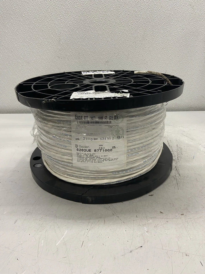 Belden 16 AWG 4 Conductor Unshielded CMP Plenum Security Cable 1000' Gray 6202UE
