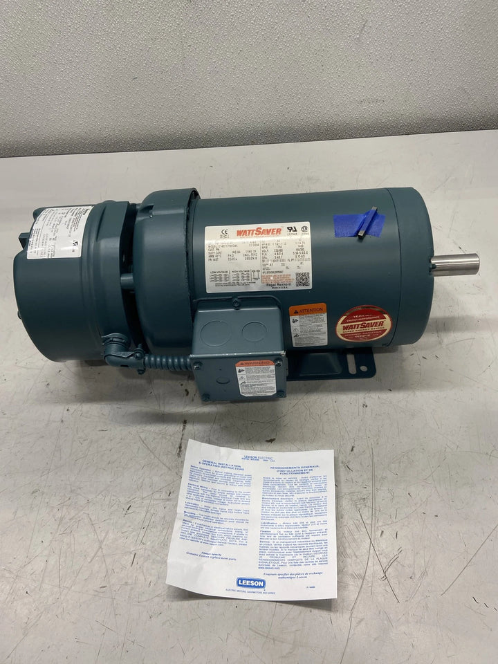 Leeson 1.5HP 1750RPM 145T TEFC 3PH WattSaver Brake Motor 122246.00