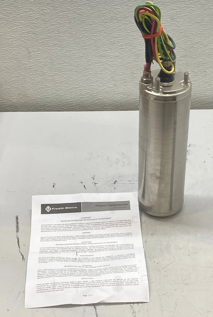 Franklin Electric Submersible Pump Motor 1.5HP 3-Phase 3.1A 460V 2345249403GS