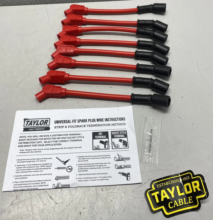 Set of 8 Taylor 409 Race-Fit Pro Race Spark Plugs Wire 79213