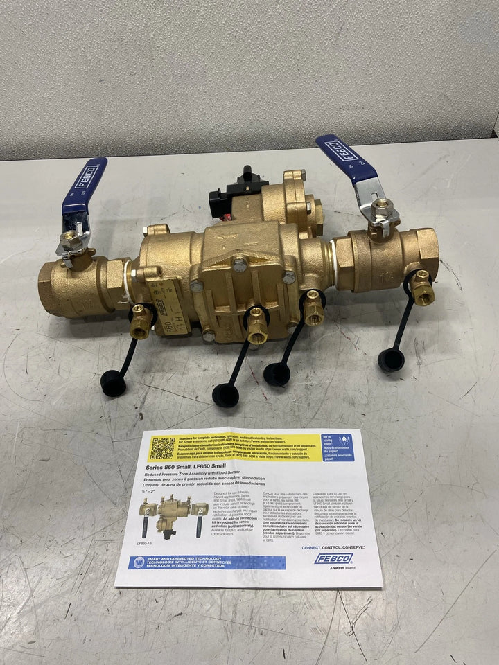 Febco 1 1/2" Reduced Pressure Zone Assembly w/ Integrated Flood Sensor LF860-FS