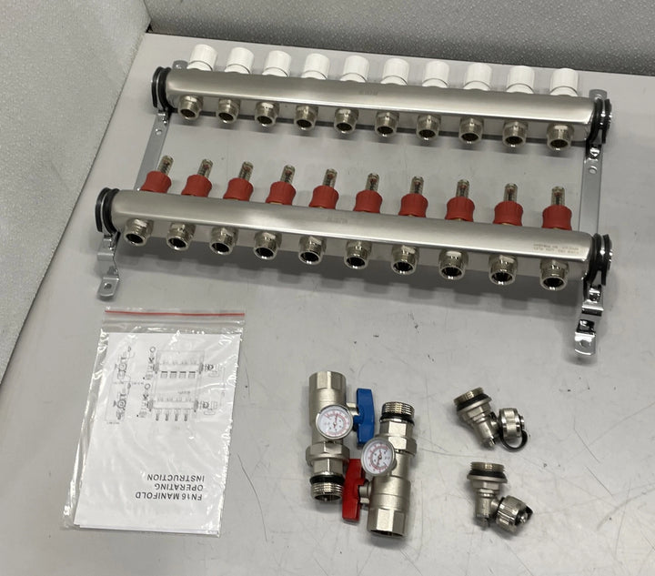 Bluefin 10 Loop Stainless Steel Radiant Heat Manifold HM10