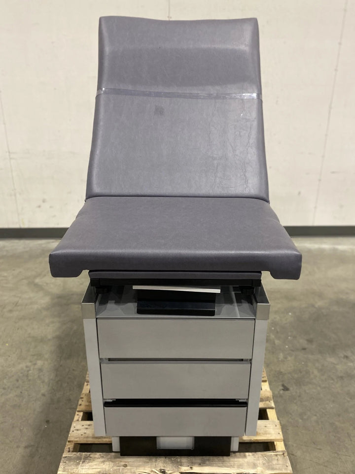 Medline MDR300701 Basic Exam Table W/ Stirrups 2 Drawers Gray