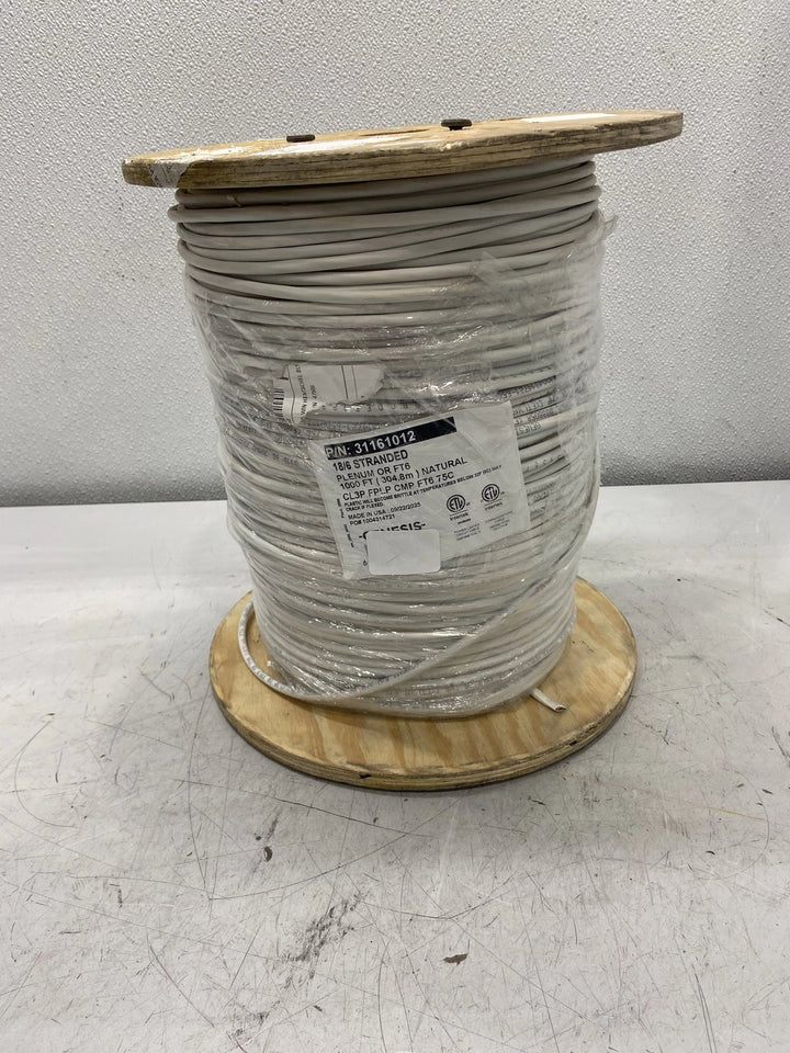Genesis 18/6 Stranded Unshielded Cable Plenum 1000' Reel White 31161012