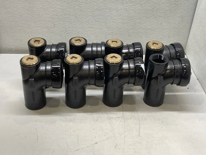 Lot of 8 Geberit 367.072.18.1 90° Cast Iron Waste Fitting 3" Outlet 2" NPTF Heel