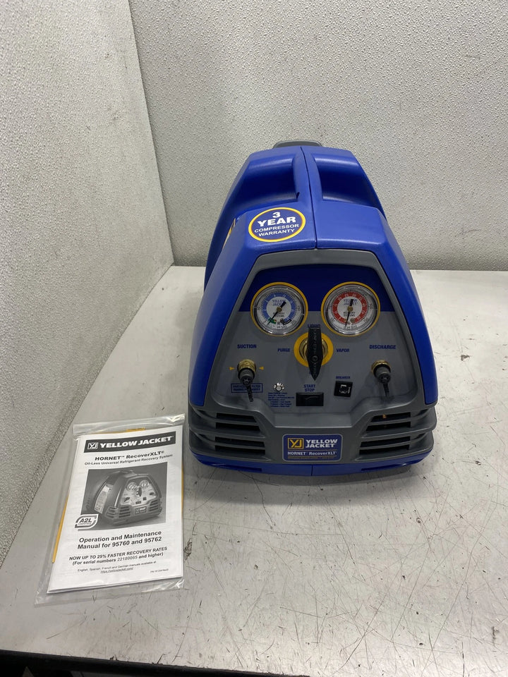 Yellow Jacket 95762 Hornet RecoverXLT Refrigerant Recovery System