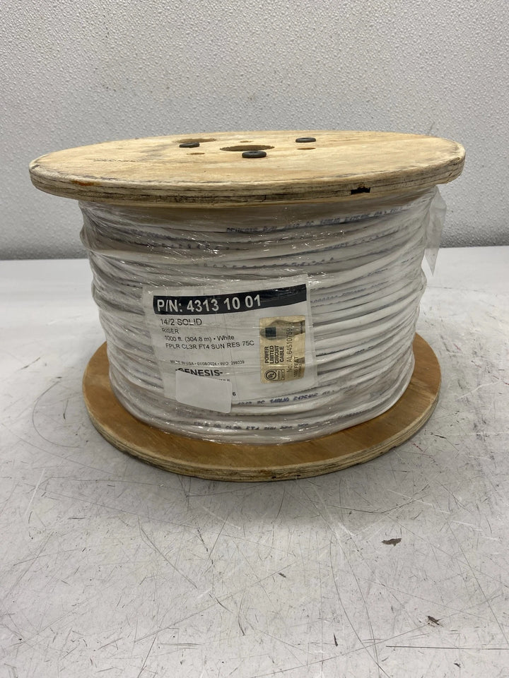 Genesis 142/2 Solid Riser 1000' White Cable 43131001