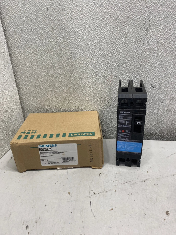 Siemens 240V 20A Sentron Circuit Breaker Black ED22B020