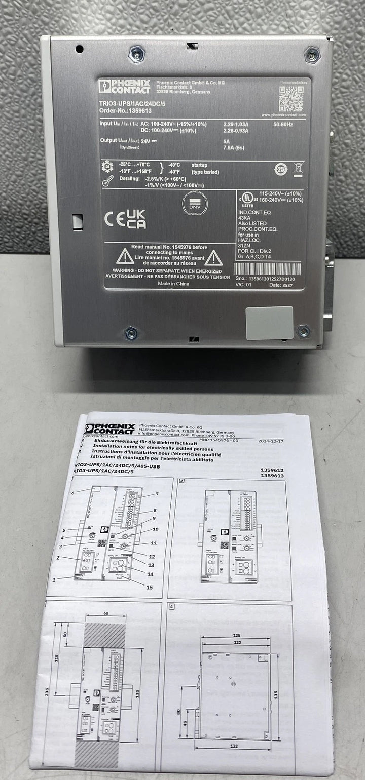 Phoenix Contact Uninterruptable Power Supply 1359613