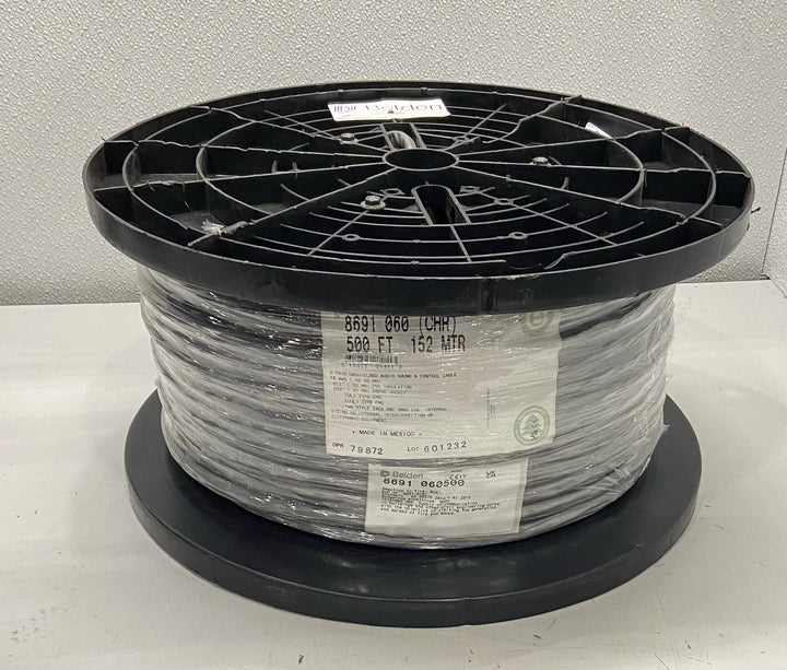 Belden 18AWG 6PR 500' Spool Unshielded Audio & Sound Cable Gray 8691-060500