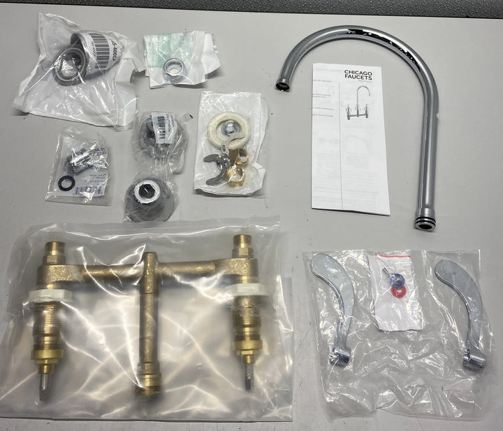 Chicago Faucet Manual Bathroom Faucet 8" Mount Chrome 786-GN8AE29XKABCP