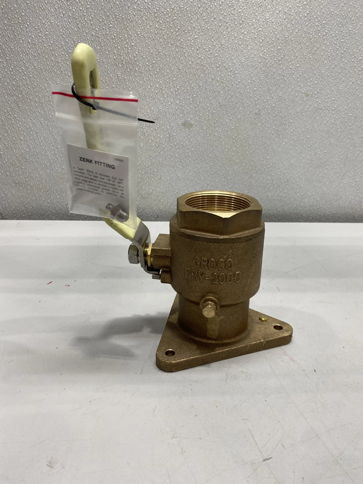 Groco Boat Tri-Flanged Ball Valve Bronze 2-Inch (FBV-2000)